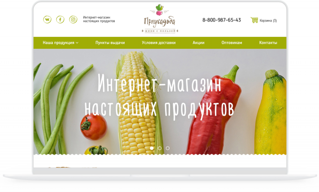 Интернет-магазин органических продуктов «Приусадьба»