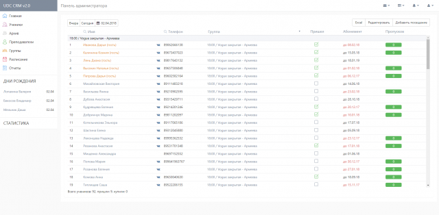 Система учета посещений