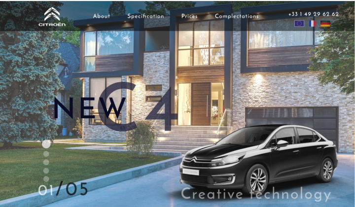 Landing Page Citroen C4