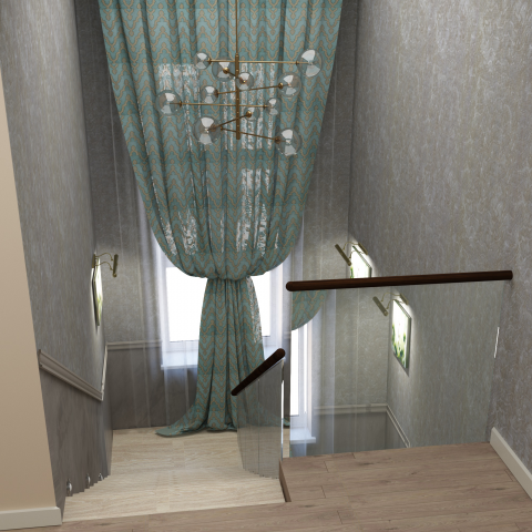 лестничная клетка в загородном доме