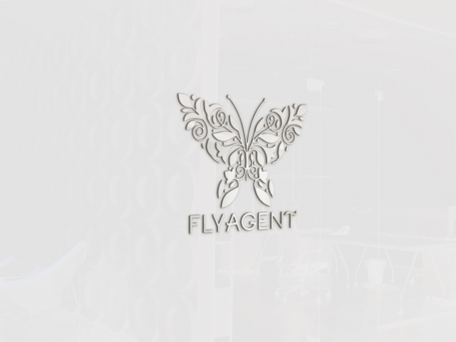 Логотип школы красоты "FlyAgent"