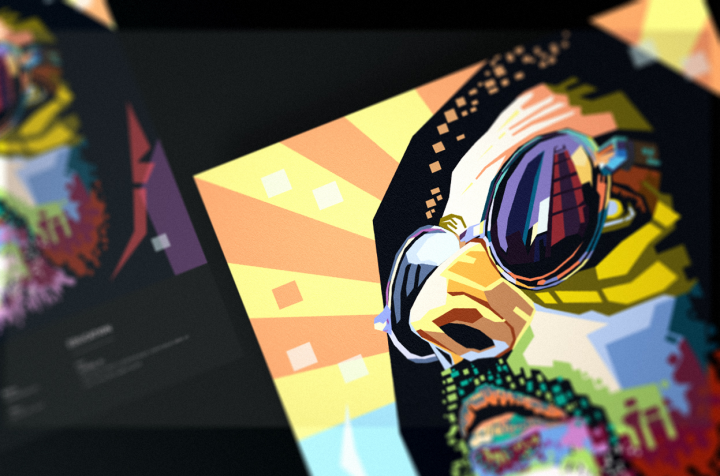 Wedha pop-art portait WPAP