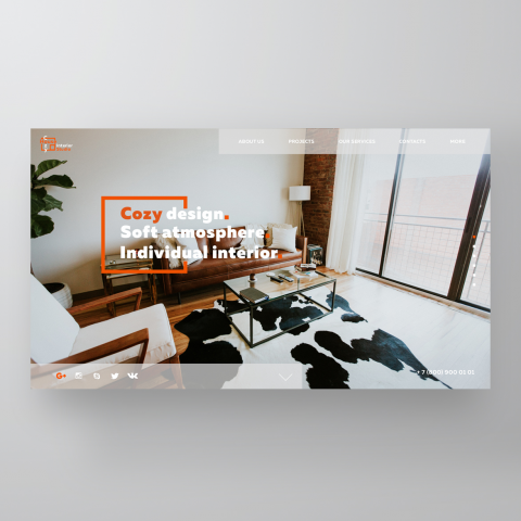 Landing Page для Студии дизайна интерьеров