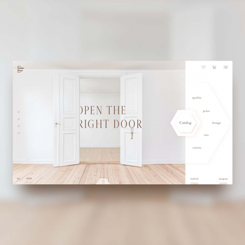 Главный экран сайта производителя межкомнатных дверей