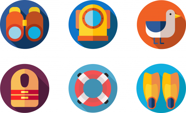 Flat icons "Морское путешествие"