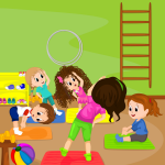 "Our Kindergarten" иллюстрация детской книги