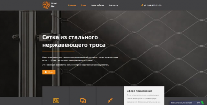 Создание сайта для интернет магазина "SteelNet"