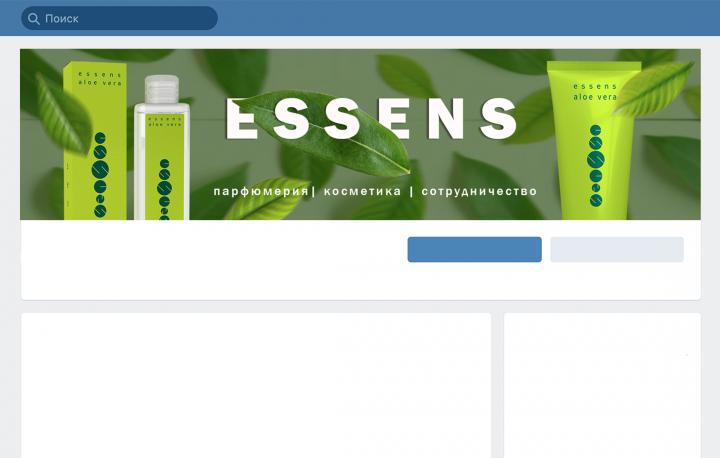 Баннер для группы Вконтакте Essens