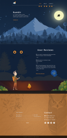 Ramblr App Landing page
