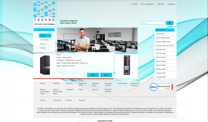 Прототип сайта для DELL Partner на Vue.js