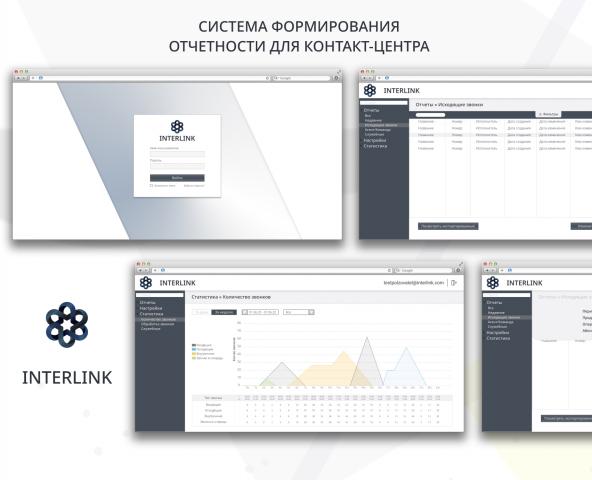 Interface of the reporting system