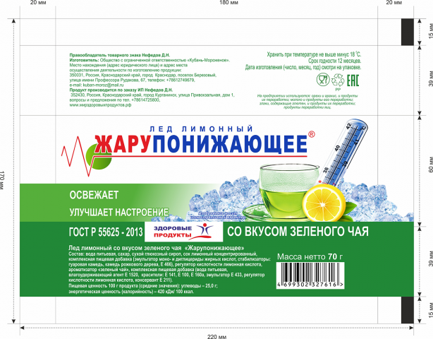 Упаковка "Жарупонижающее"