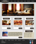вёрстка макета Hotel Layout со встроенным слайдером