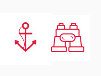 Иконки для сайта жилого комплекса морской тематики