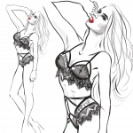 Fashion sketch illustration