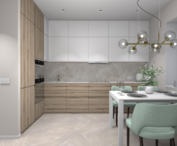 Дизайн кухни-гостиной