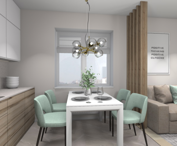 Дизайн кухни-гостиной