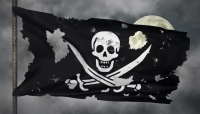 Waving Pirate Flag