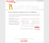 Landing page form