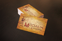 Визитки для ресторана Марлин
