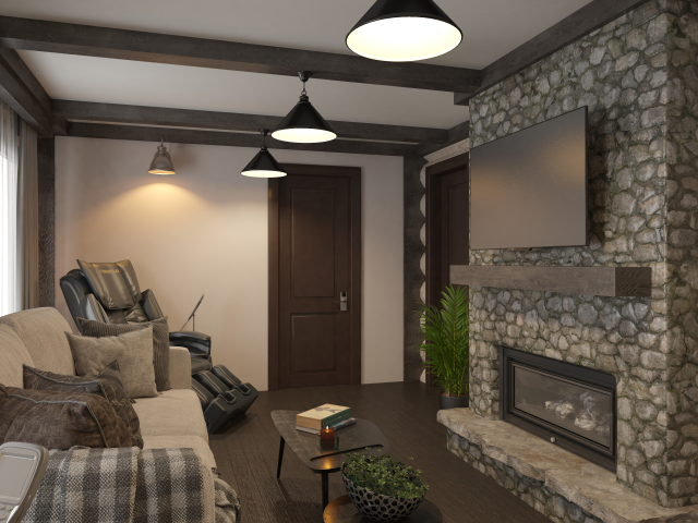 Интерьер и визуализация бассейна и сауны в гостинице