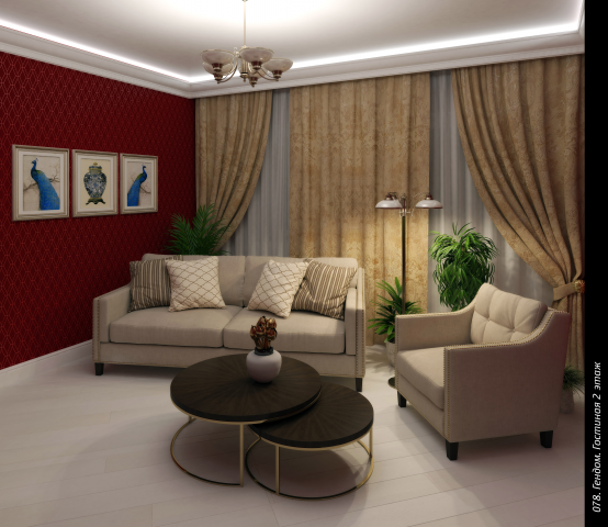 Разработка и визуализация интерьера в гостинице