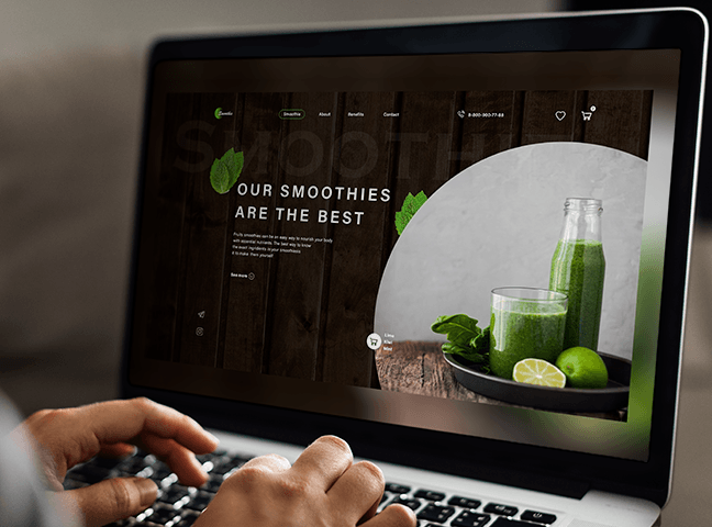 Дизайн для фреш - кафе SMOOTHIE