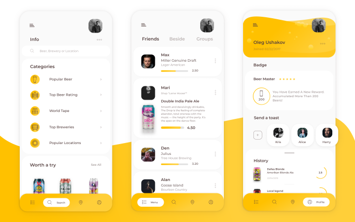 Приложение для любителей пива App for Beer Lovers