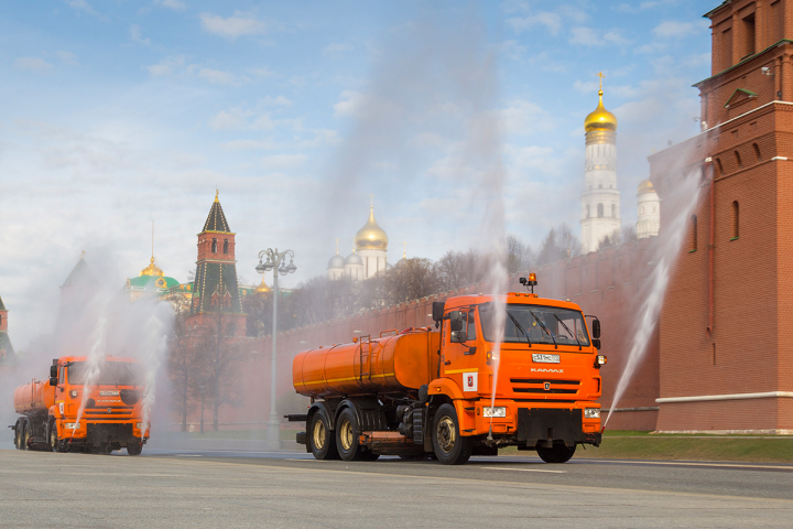 Мойка улиц в пандемию