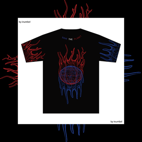 Принт для футболки «Save the planet»