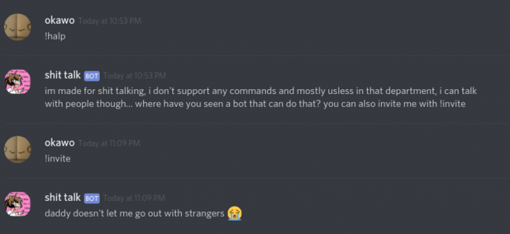 shitTalk bot