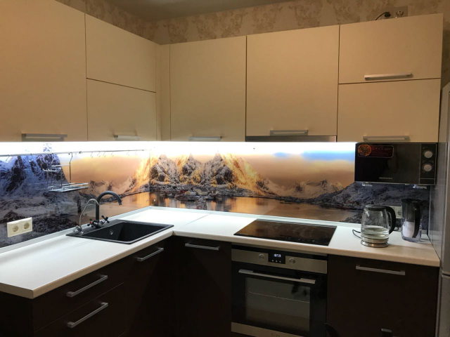 Кухня с фотопечатью