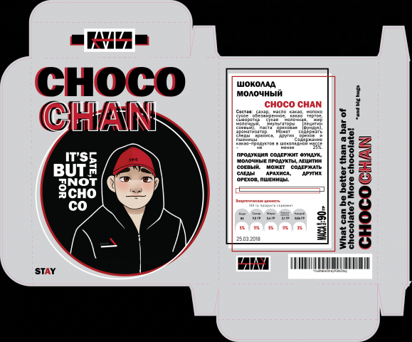 Упаковка шоколада