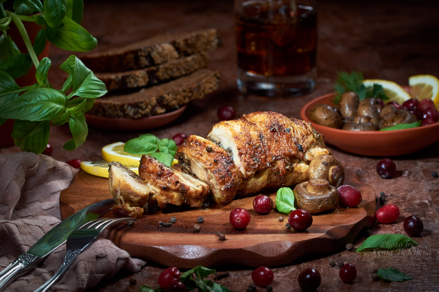 Фотосъемка блюд для меню. Рулет