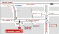 Анимированная карта проезда. Компания "Акцентбуд"