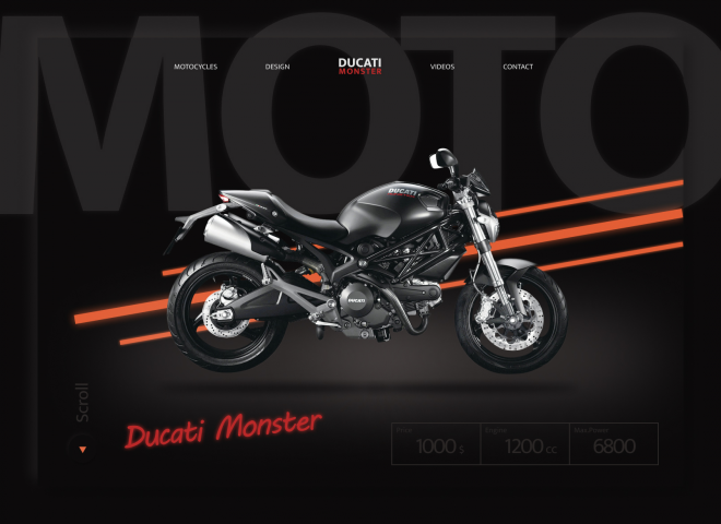 Landing page для продажи мото