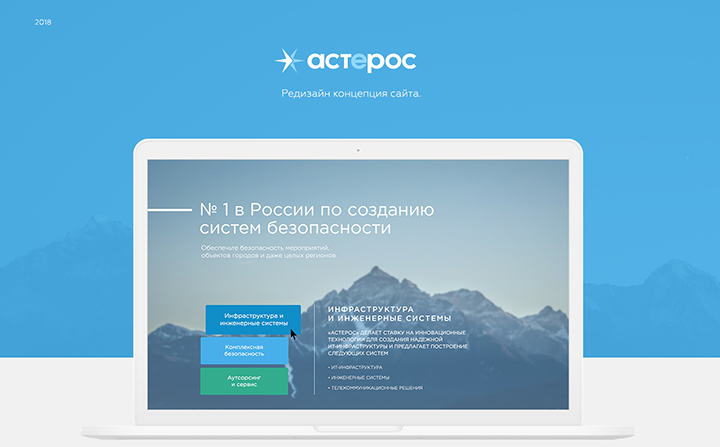 Редизайн сайта Астерос