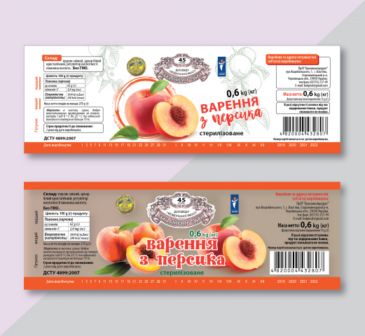 Этикетка на варенье