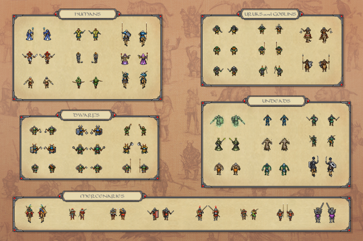 Юниты (пиксельарт) для одной из игр ( фентези сеттинг)