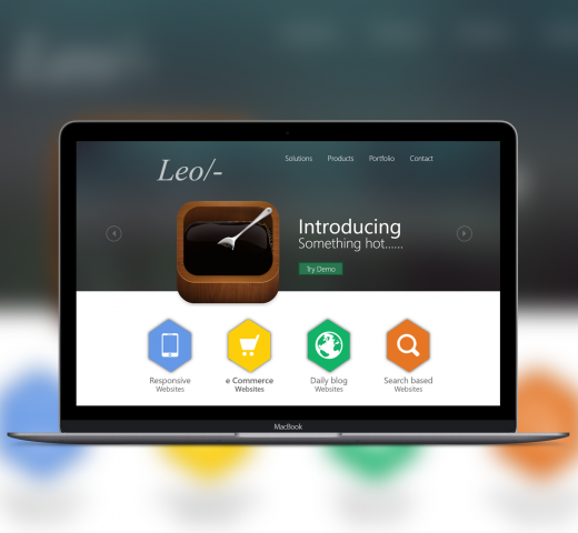 Leo - верстка простого сайта