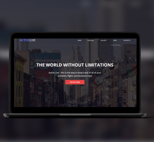 Верстка сайта ActiveLive на Bootstrap