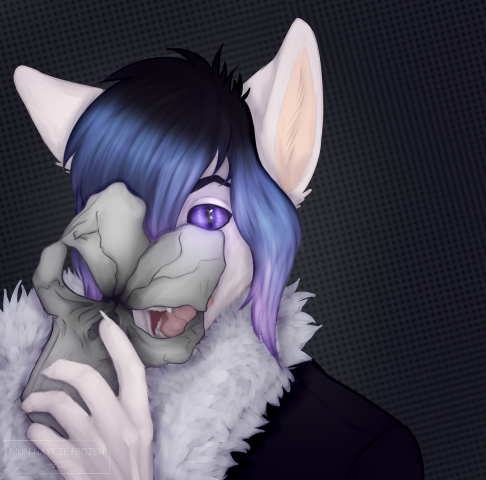 Арт заказ антро-кот с маской