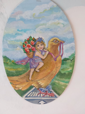Картина в духе детства. Акрил.