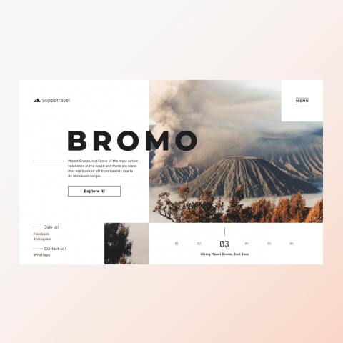 Первый экран туристического агенства. Походы и путешествия.