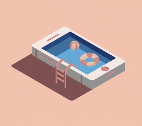 Иллюстрация в стиле изометрия