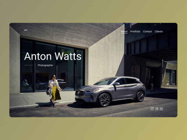Anton Watts - Landing Page для портфолио фотографа