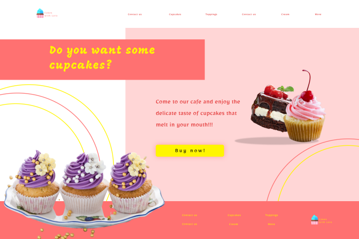 Cute cupcakes landing