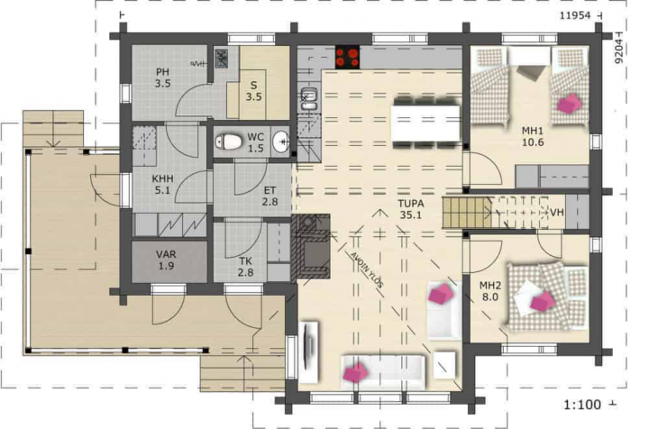 Перевести 2D планировку в sketchup (3D)