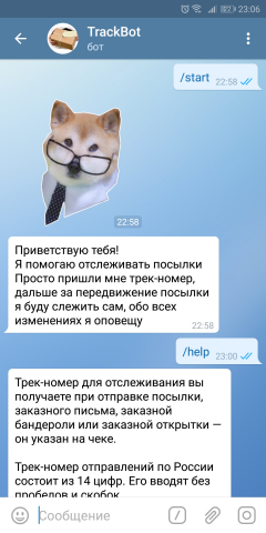 Чат-бот TrackBot