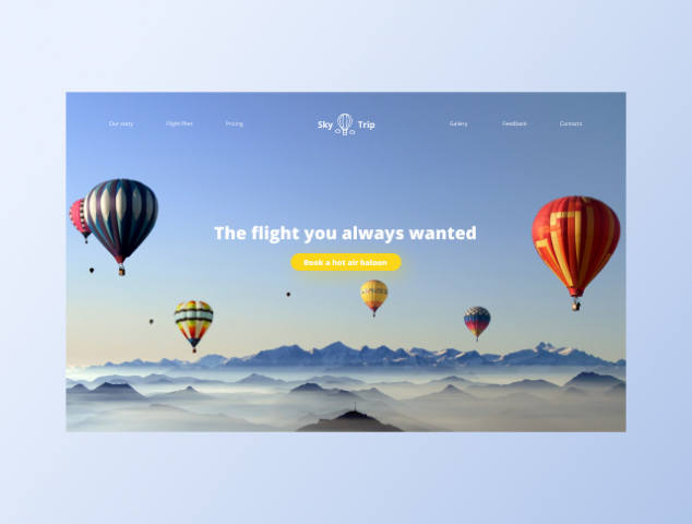 Landing Page Sky Trip